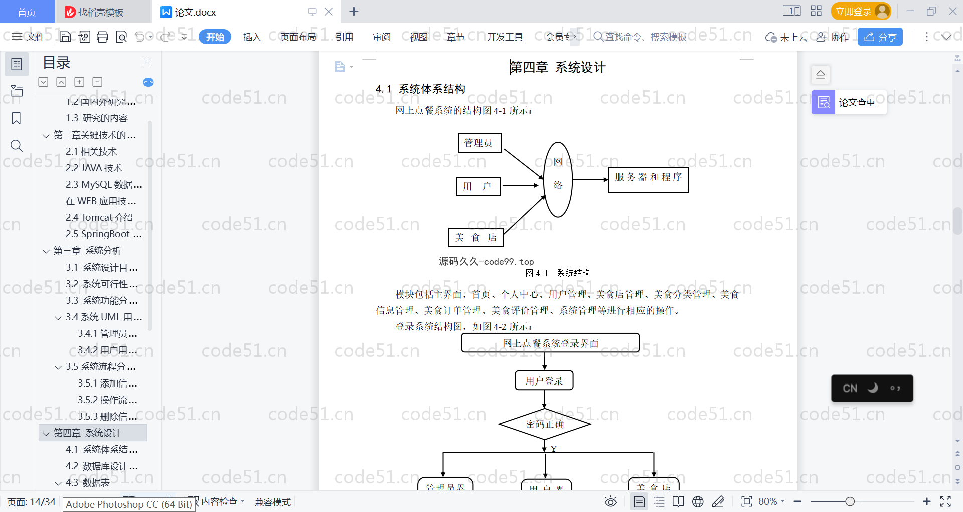 基于SpringBoot+MySQL+Vue的网上点餐系统(附论文)