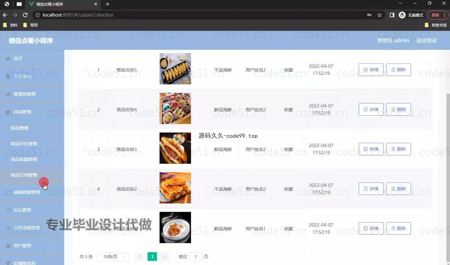基于微信小程序+SSM+MySQL的点餐系统小程序(附论文)
