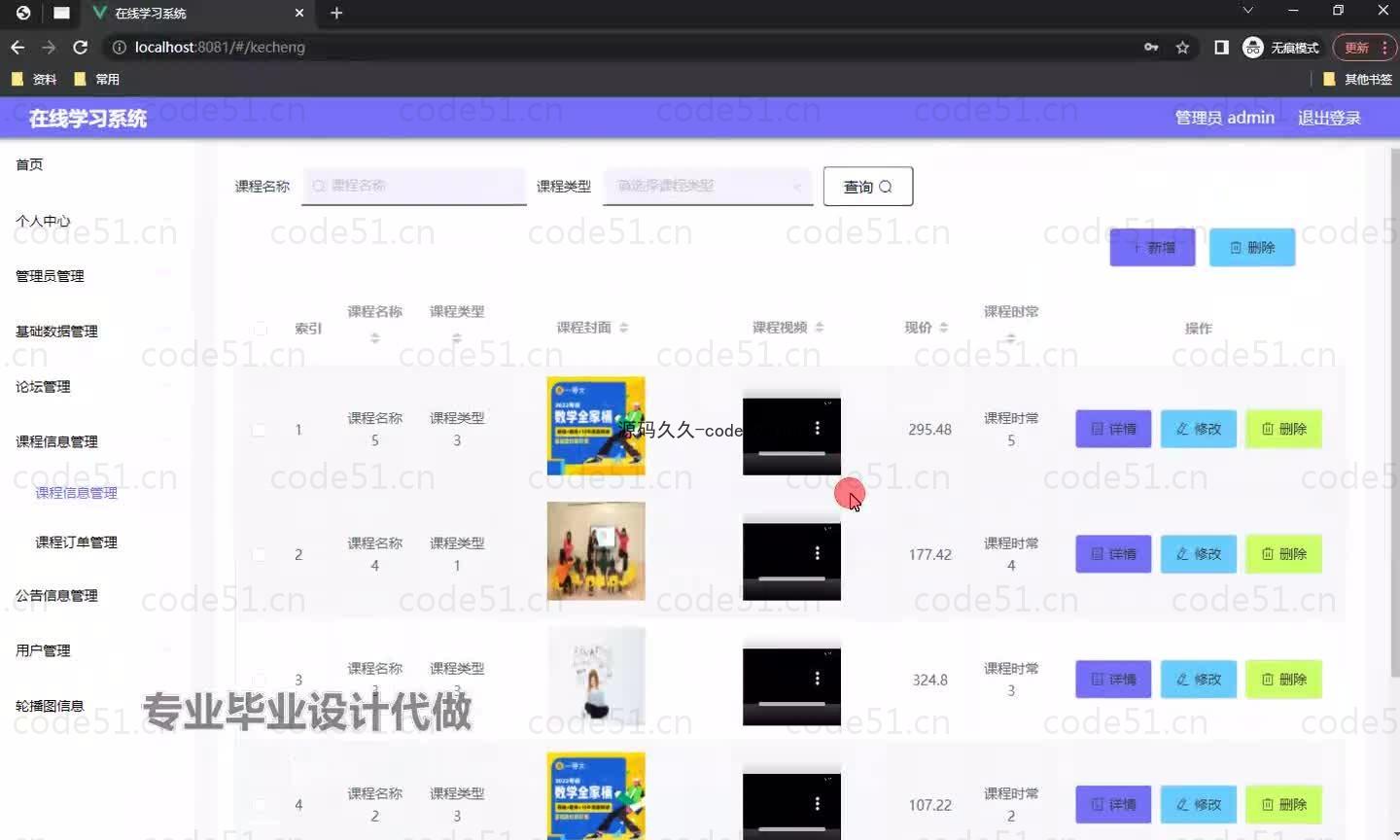 基于微信小程序+SpringBoot+MySQL的在线学习系小程序(附论文)