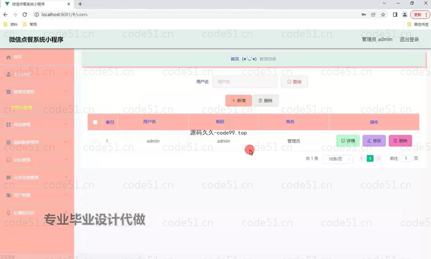 基于微信小程序+SSM+MySQL的微信点餐小程序(附论文)
