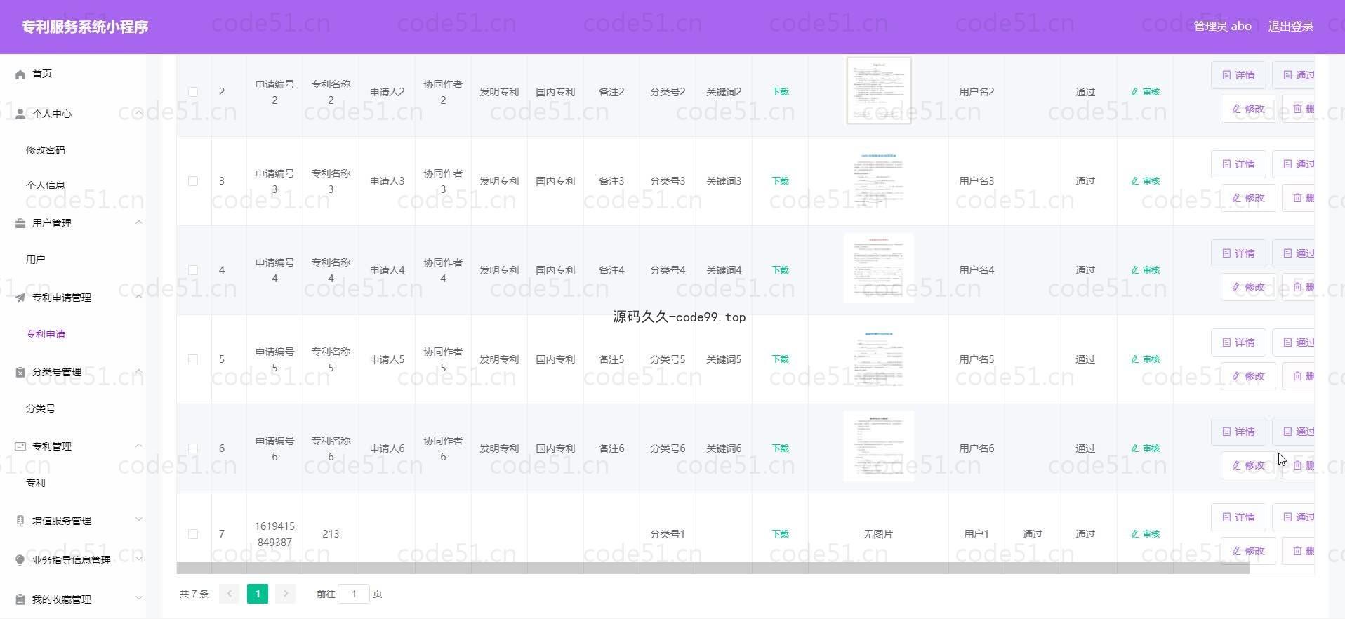 基于微信小程序+SSM+MySQL的专利服务小程序(附论文)