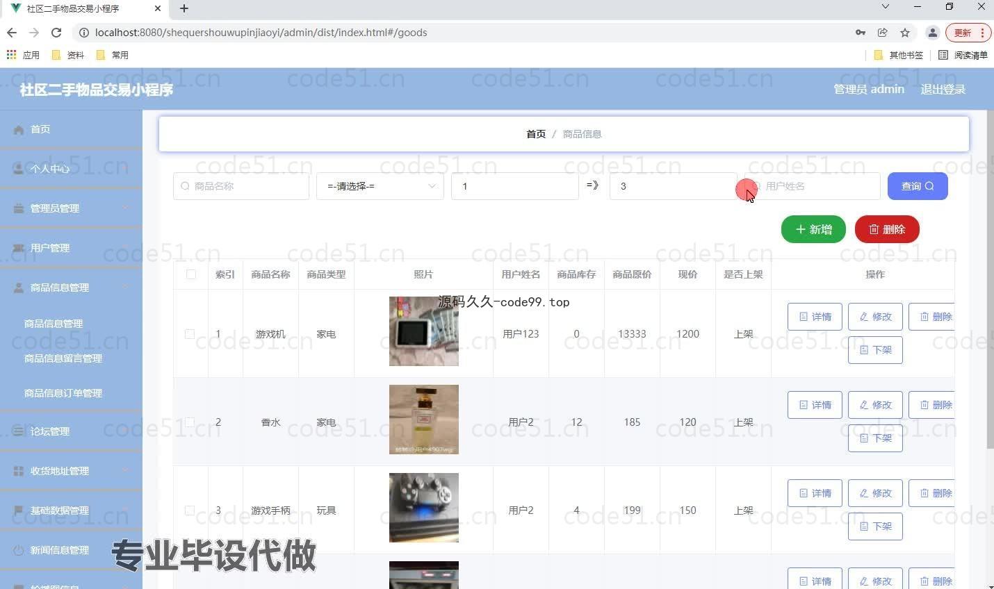 基于微信小程序+SSM+MySQL的社区二手物品交易小程序(附论文)