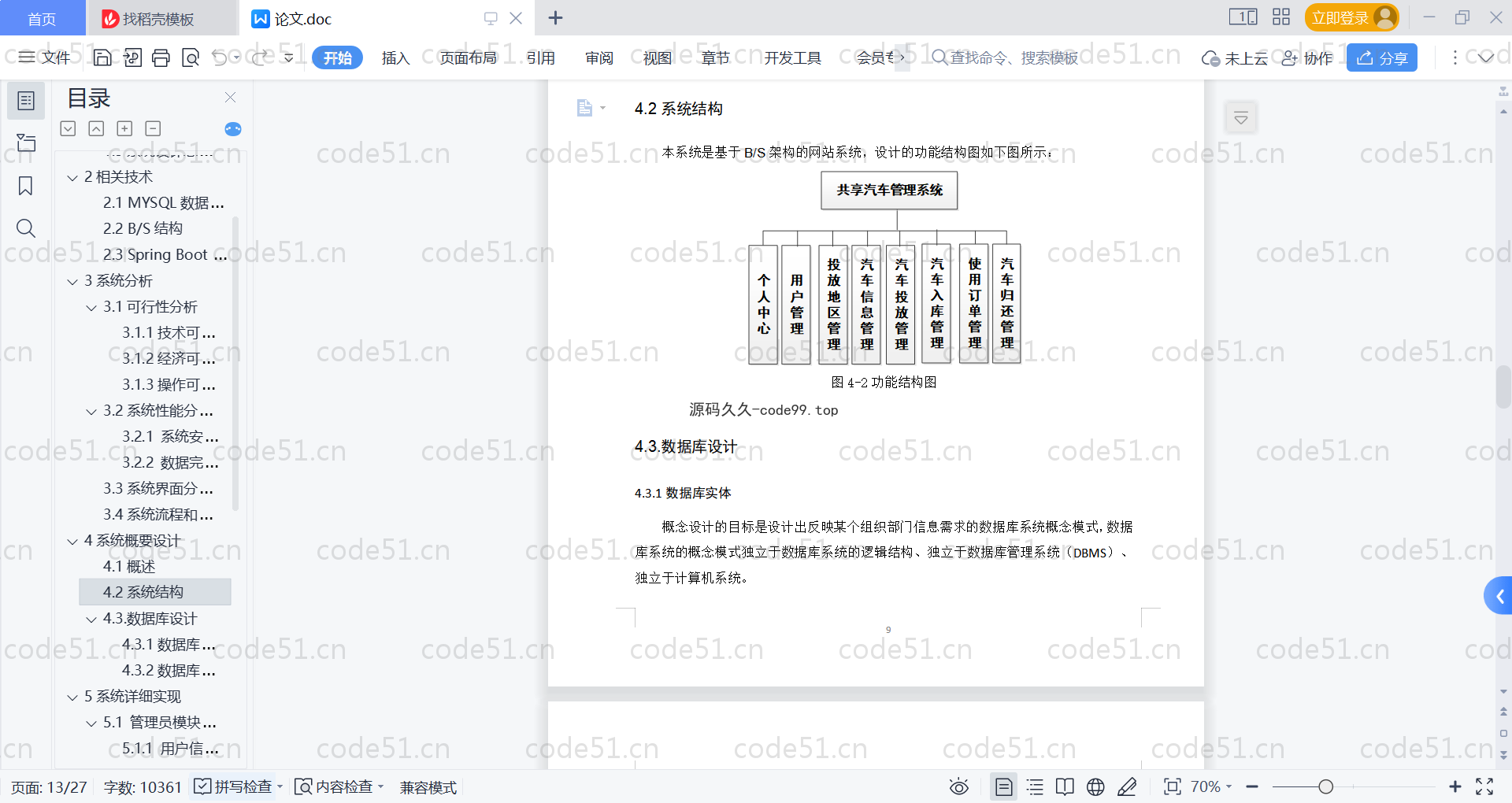 基于SpringBoot+MySQL+Vue的共享汽车管理系统(附论文)