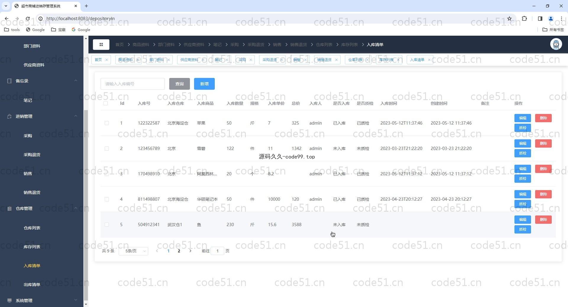 基于Vue.js+SpringBoot+MySQL的超市进销存系统