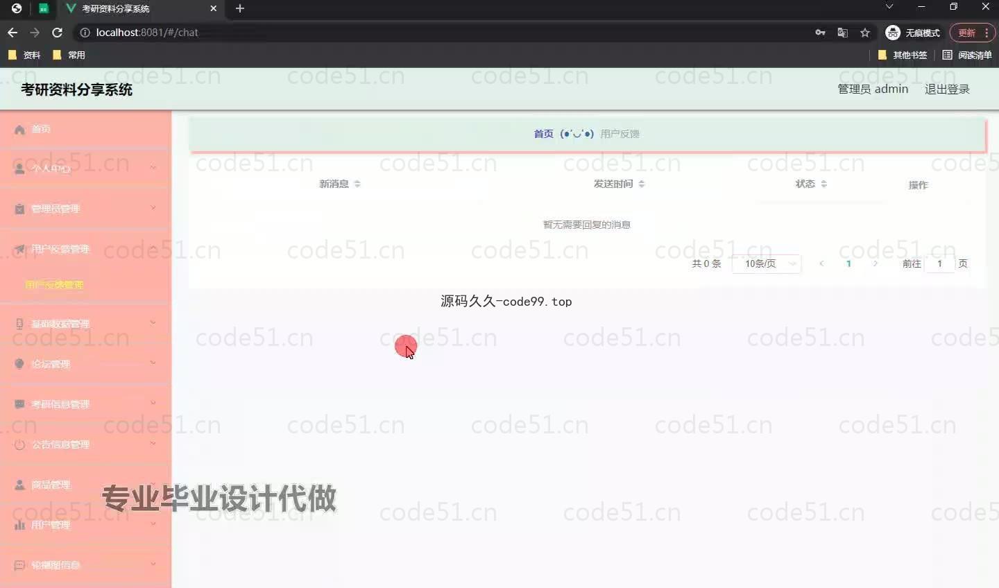 基于微信小程序+SpringBoot+MySQL的考研资料分享小程序(附论文)