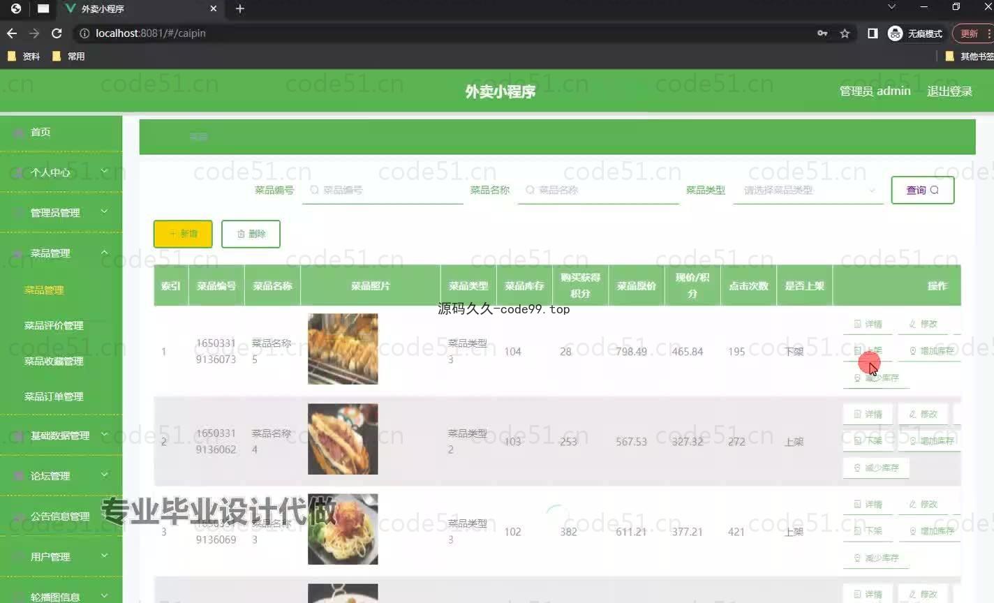 基于微信小程序+SSM+MySQL的外卖小程序(附论文)