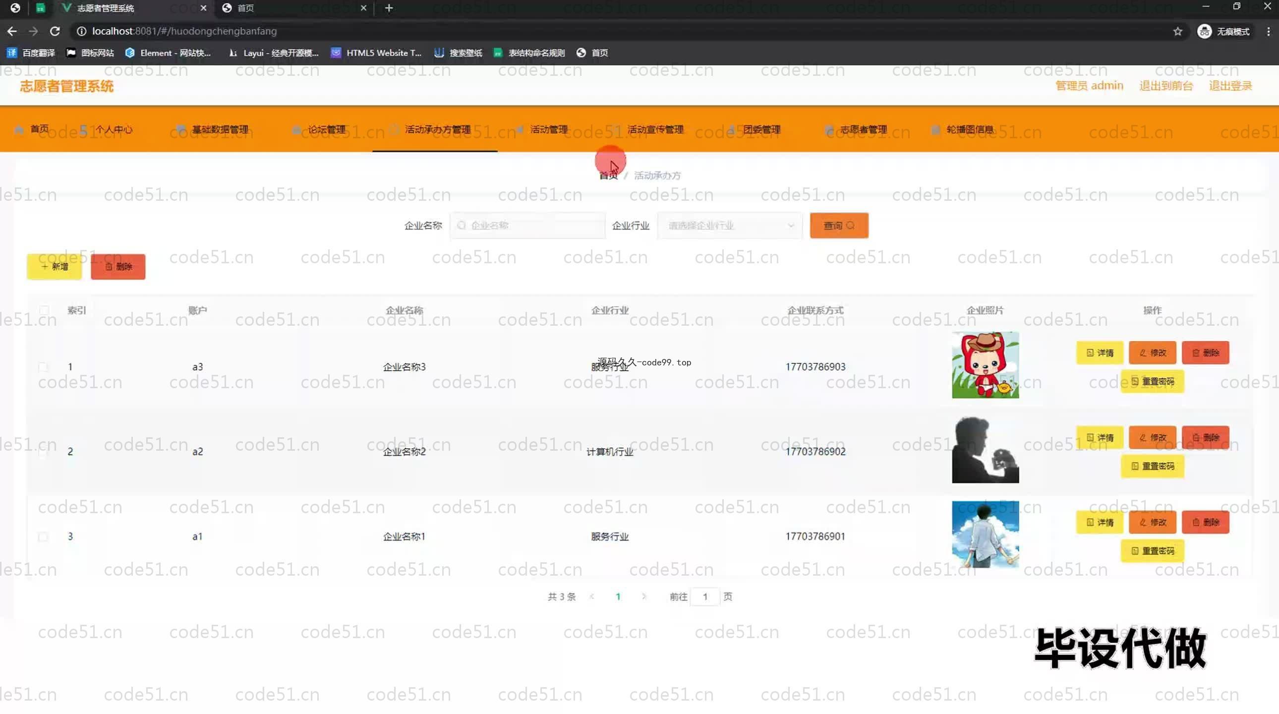 基于SpringBoot+MySQL+Vue.js的志愿者管理系统(附论文)