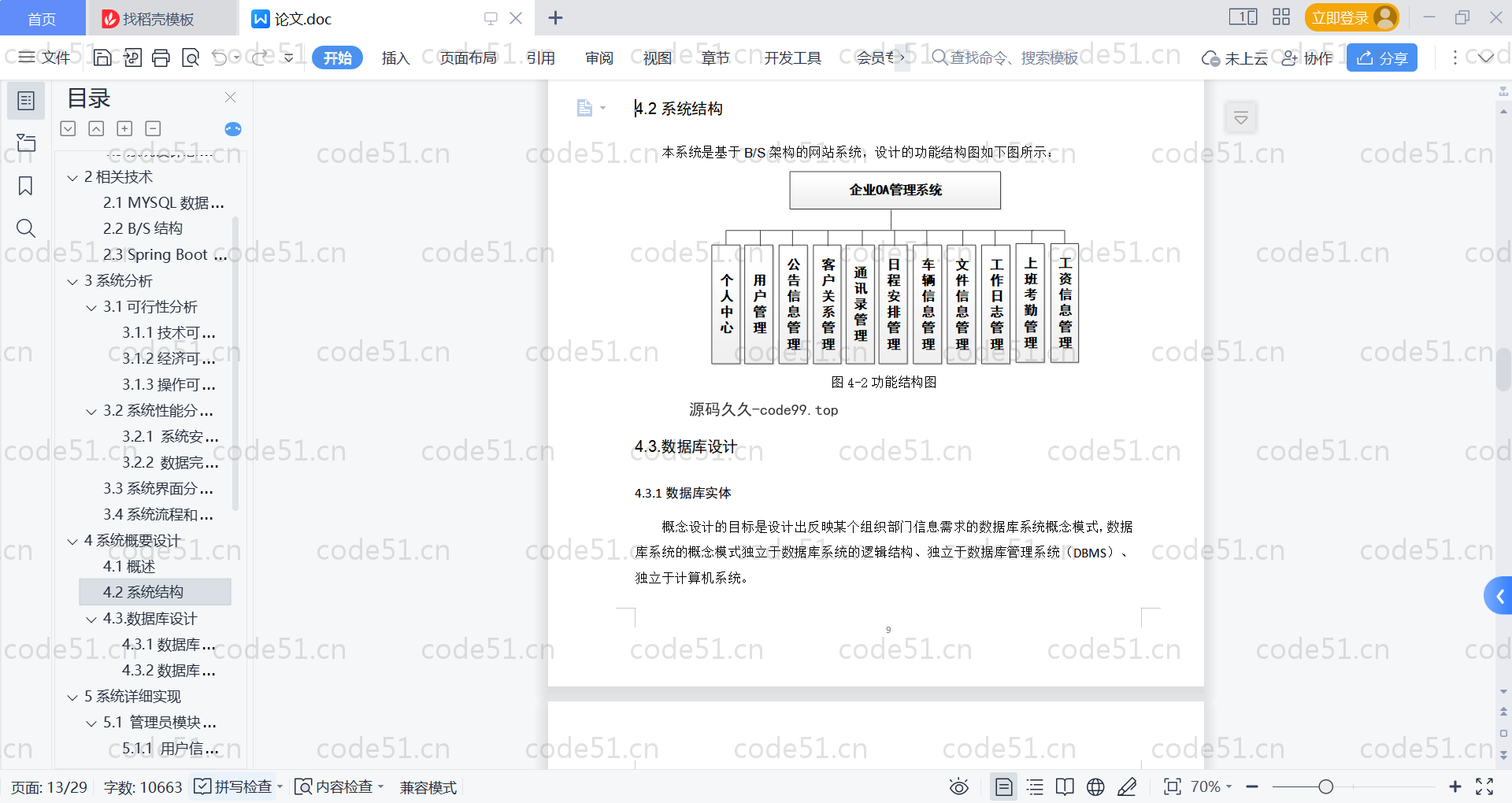 基于SpringBoot+MySQL+Vue的企业oa管理系统(附论文)