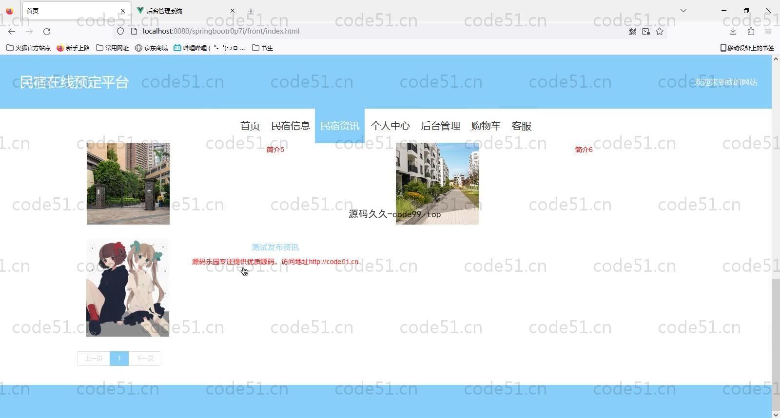 基于SpringBoot+MySQL+Vue的民宿在线预定平台(附论文)