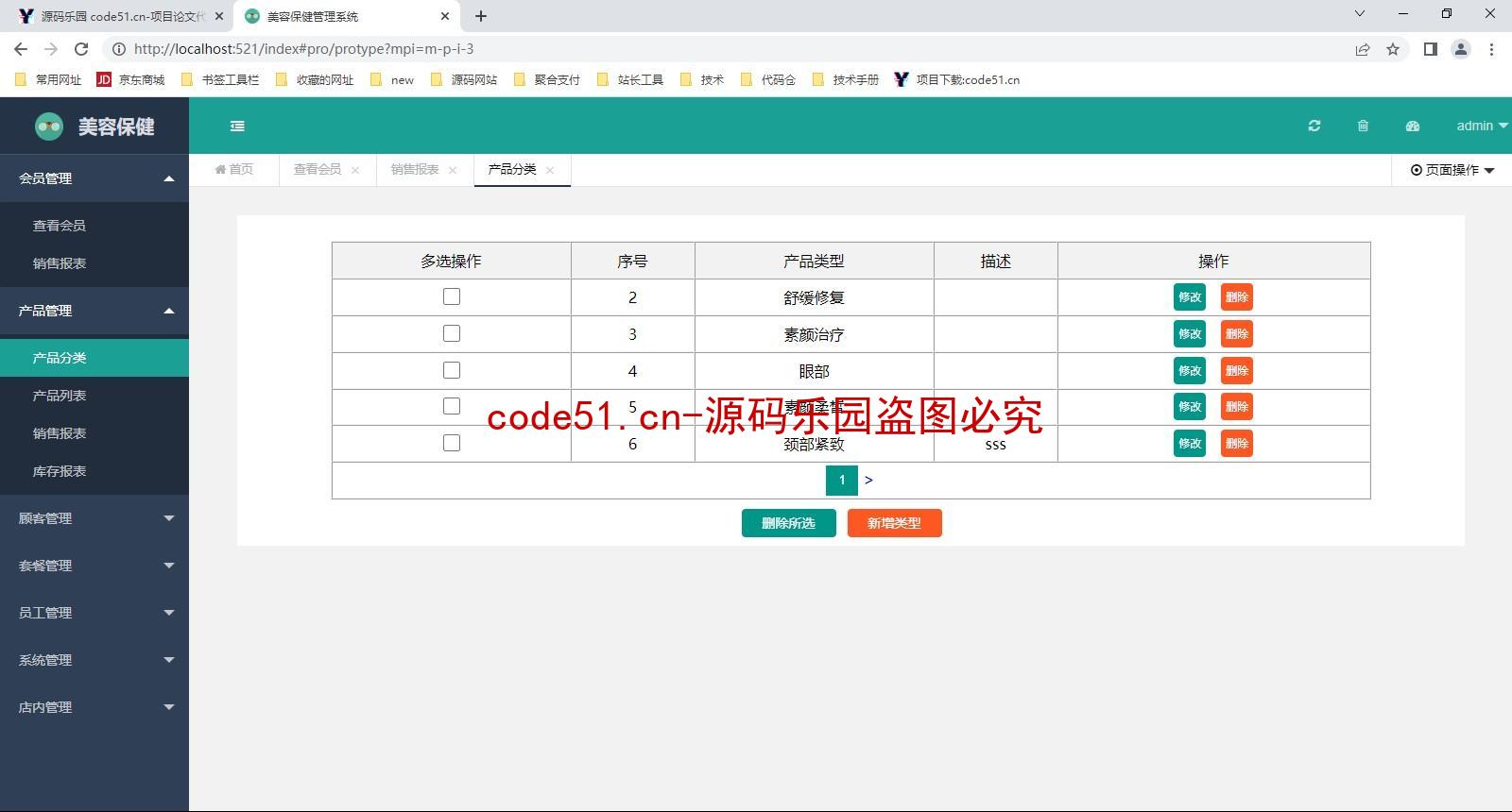 基于SSM+SpringBoot+MySQL的美容养生管理系统