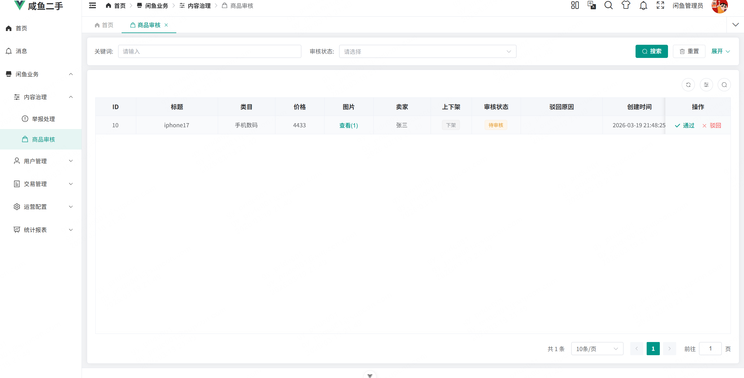 基于Springboot3+vue3的校园二手交易平台