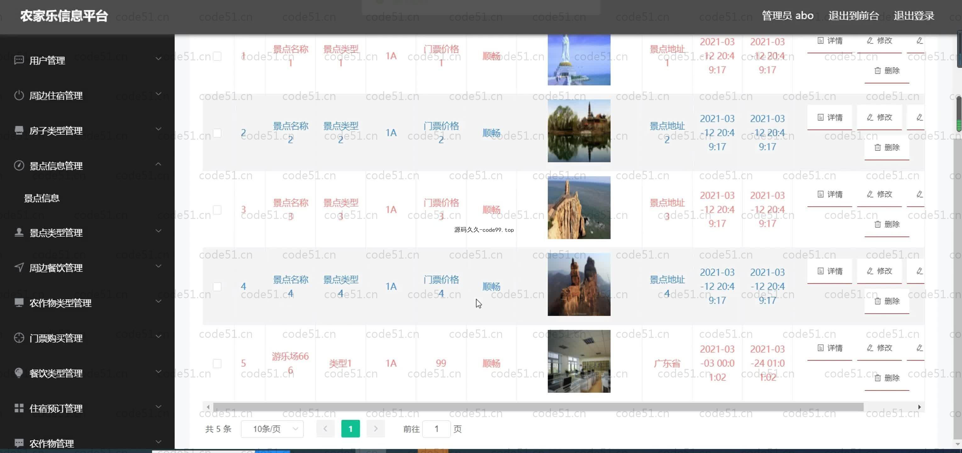 基于SpringBoot+MySQL+Vue.js的农家乐信息管理系统(附论文)