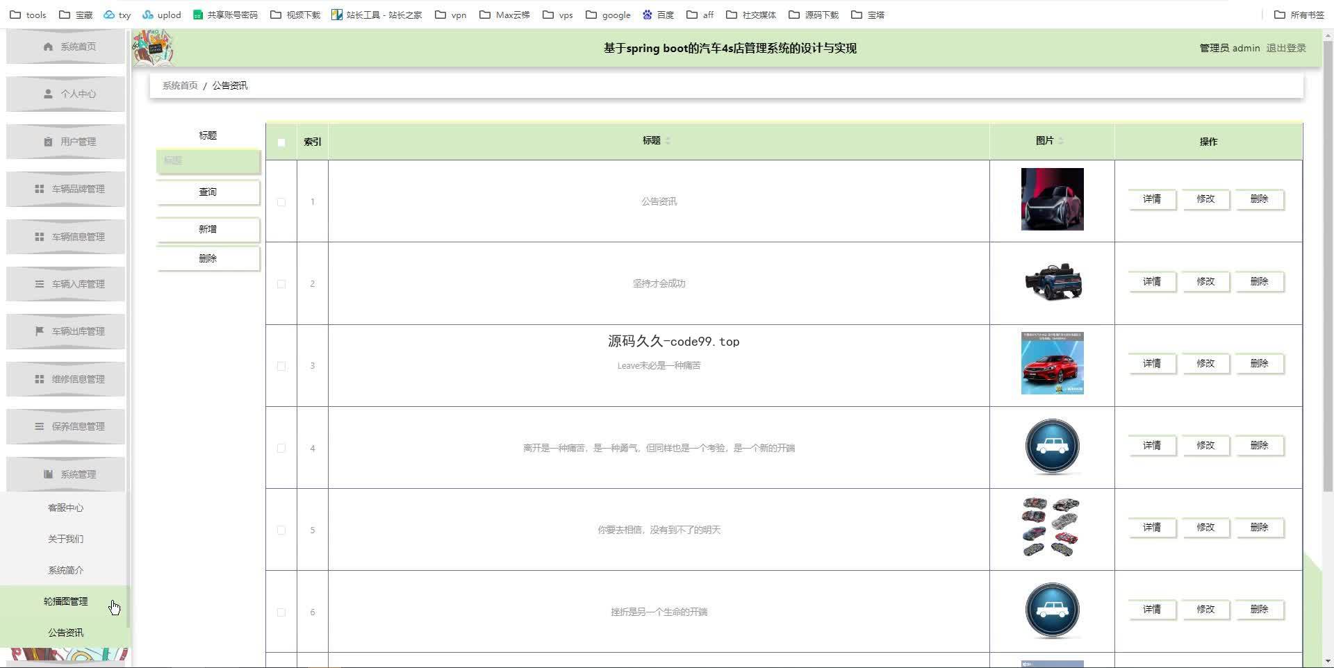 基于SpringBoot+MySQL+Vue.js的汽车4s店管理系统(附论文)