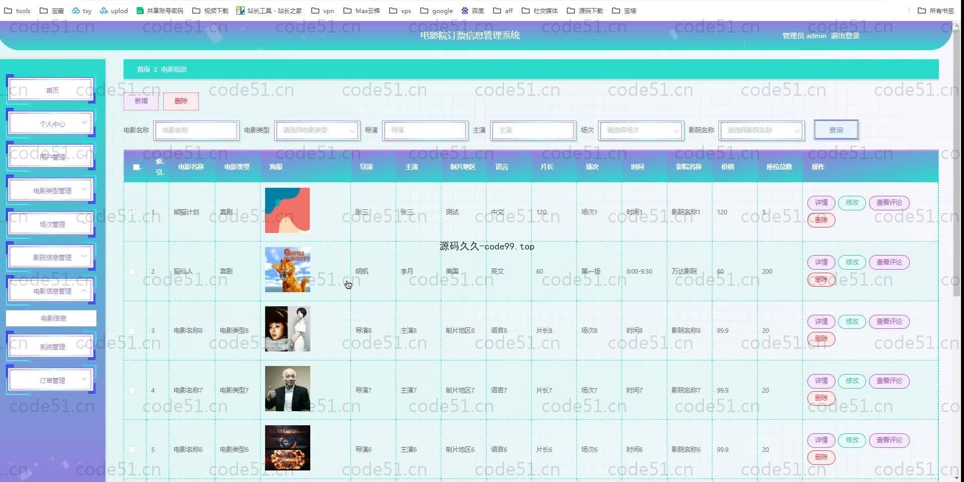 基于SpringBoot+MySQL+Vue.js的电影票信息管理系统(附论文)