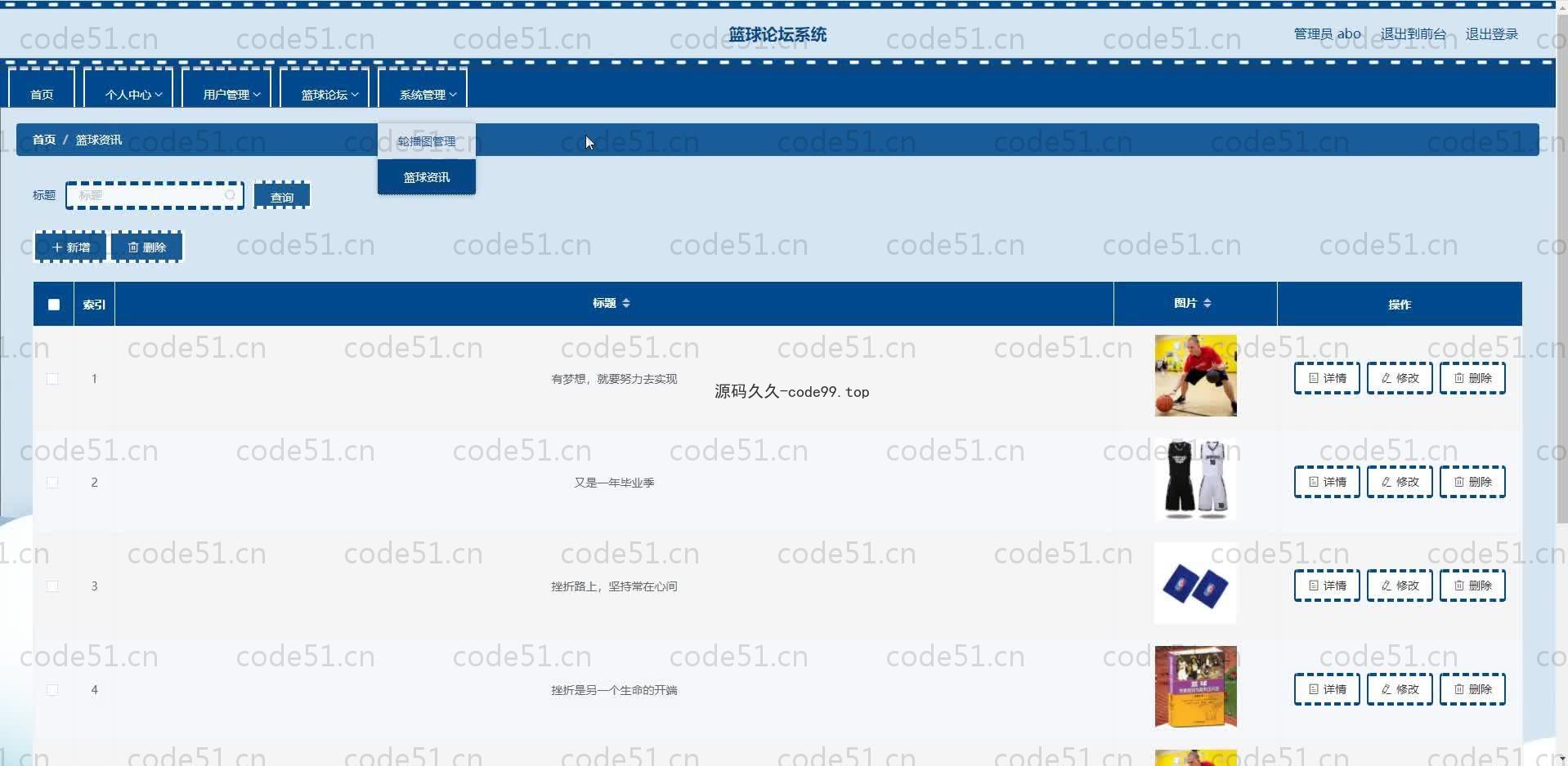 基于SpringBoot+MySQL+Vue.js的篮球论坛系统(附论文)