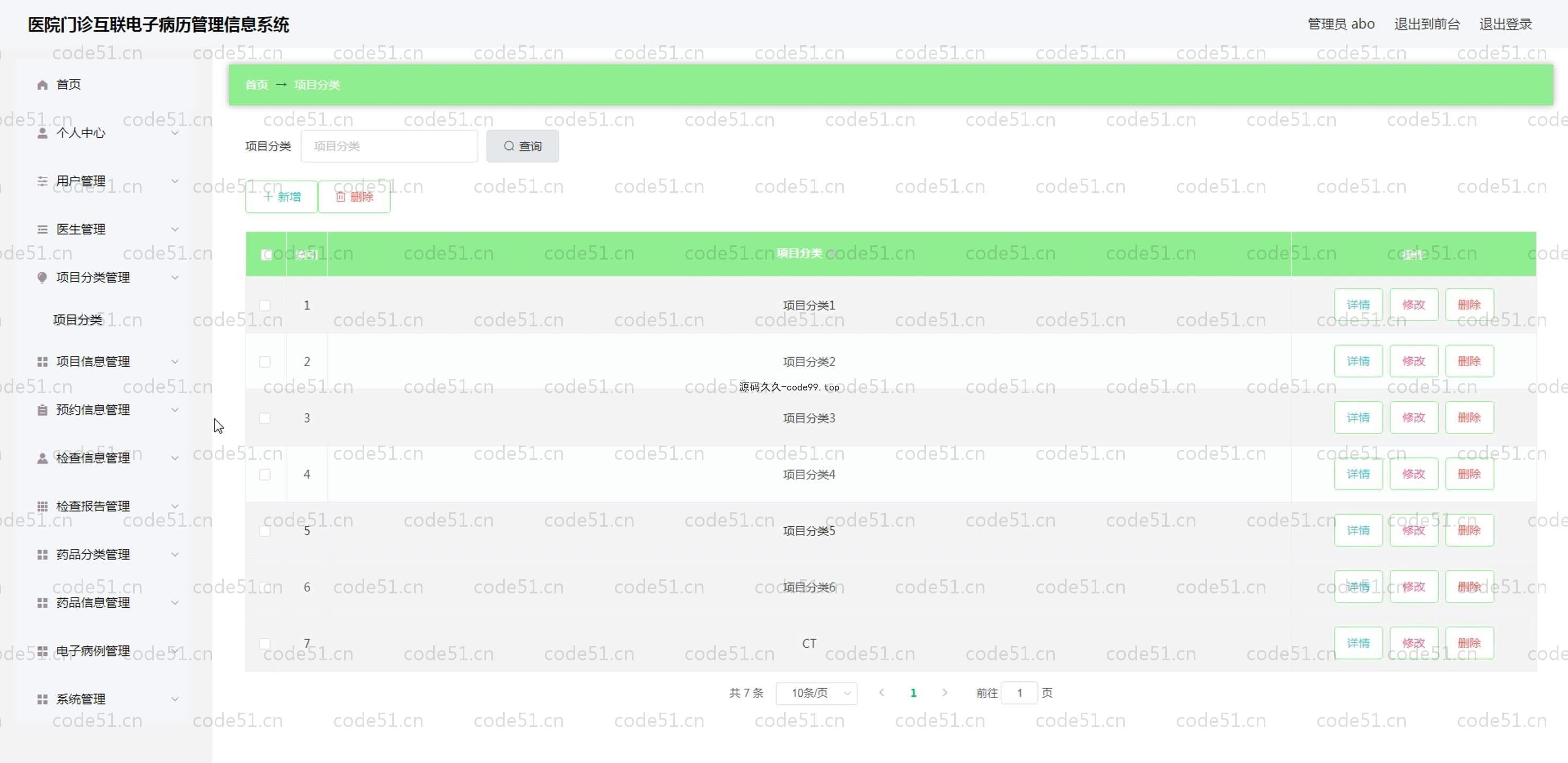 基于SpringBoot+MySQL+Vue.js的互联网电子病历管理系统(附论文)