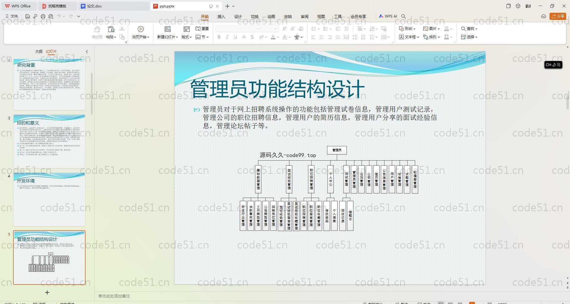 基于SpringBoot+MySQL+Vue.js的网上招聘(附论文)