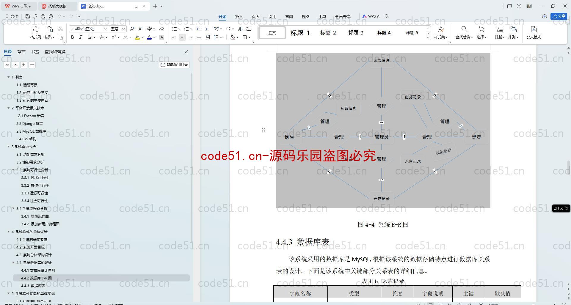 基于Python+Django+MySQL+Vue前后端分离的开药系统(附论文)