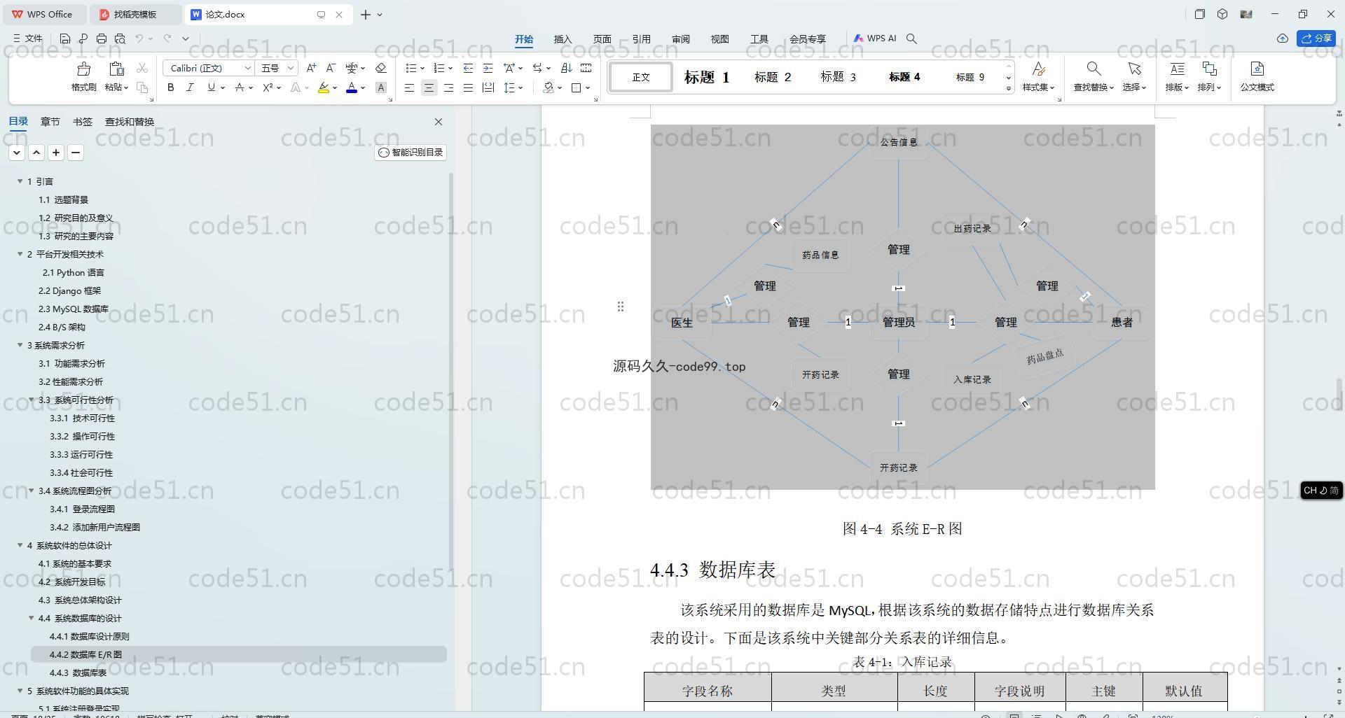 基于Python+Django+MySQL+Vue前后端分离的开药系统(附论文)