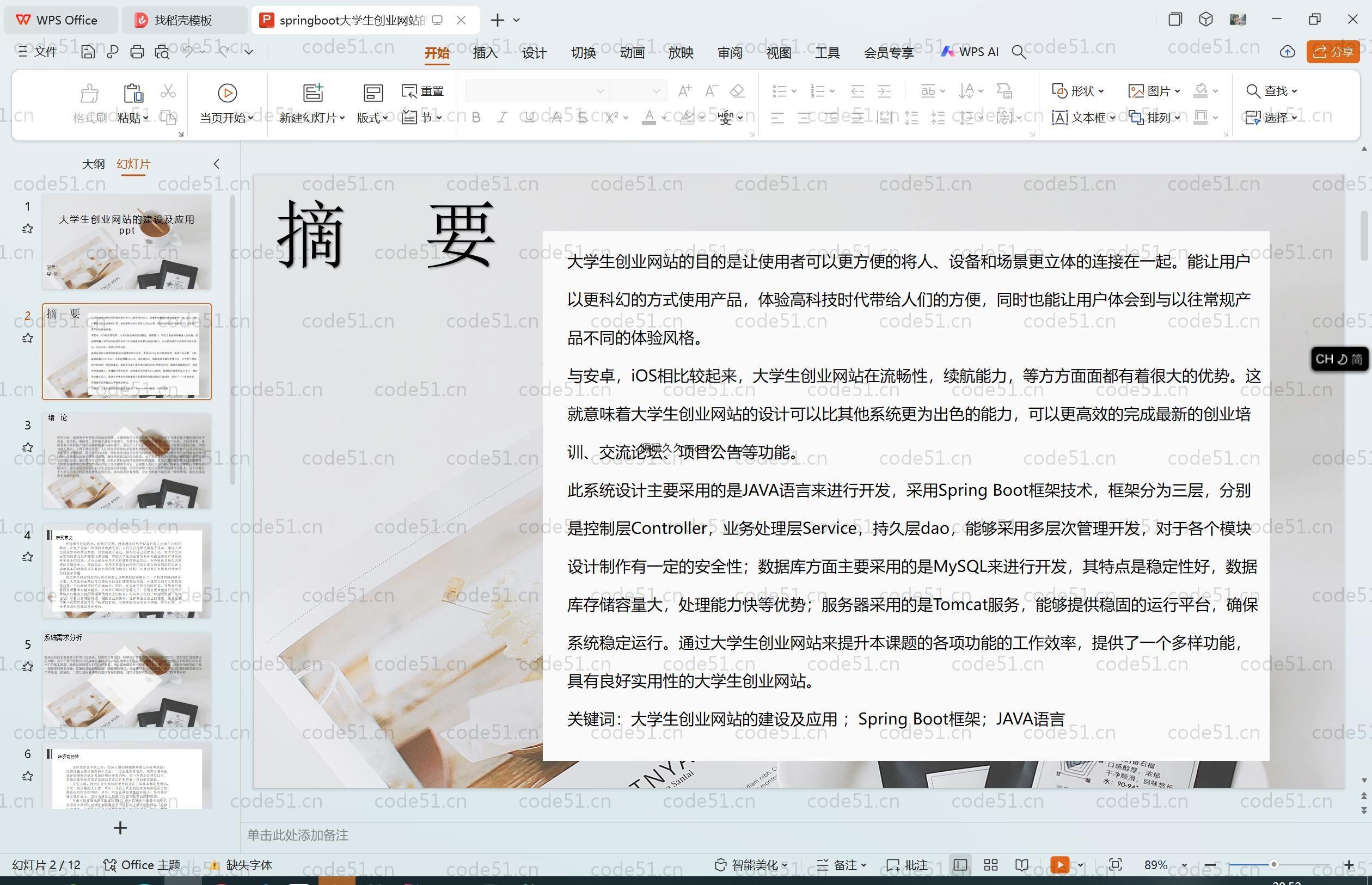 基于SpringBoot+MySQL+Vue.js的大学生创业系统(附论文)