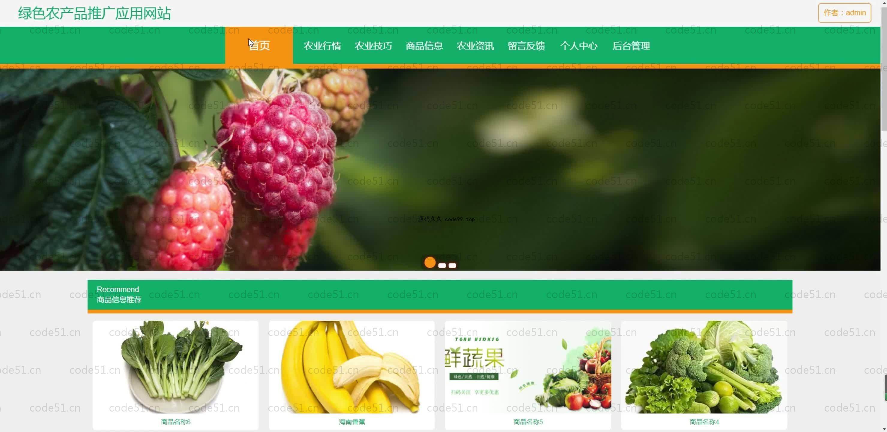 基于SpringBoot+MySQL+Vue.js的绿色农产品推广系统(附论文)