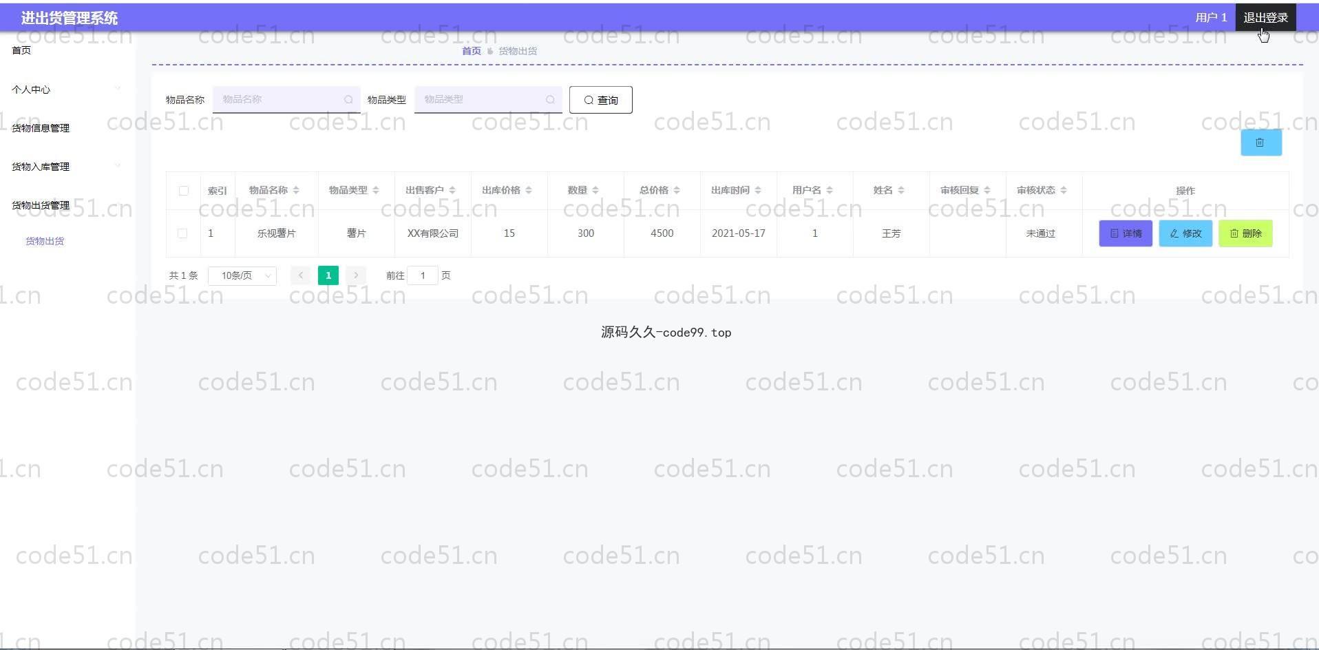 基于SpringBoot+MySQL+Vue.js的进出货管理系统(附论文)