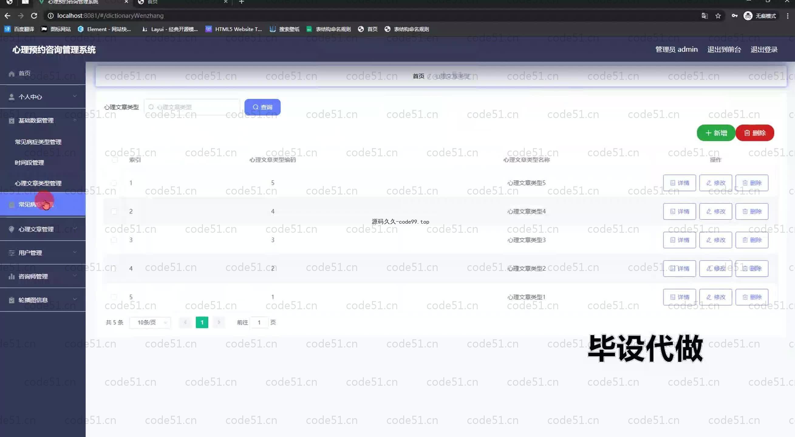 基于SpringBoot+MySQL+Vue.js的心理预约咨询系统(附论文)
