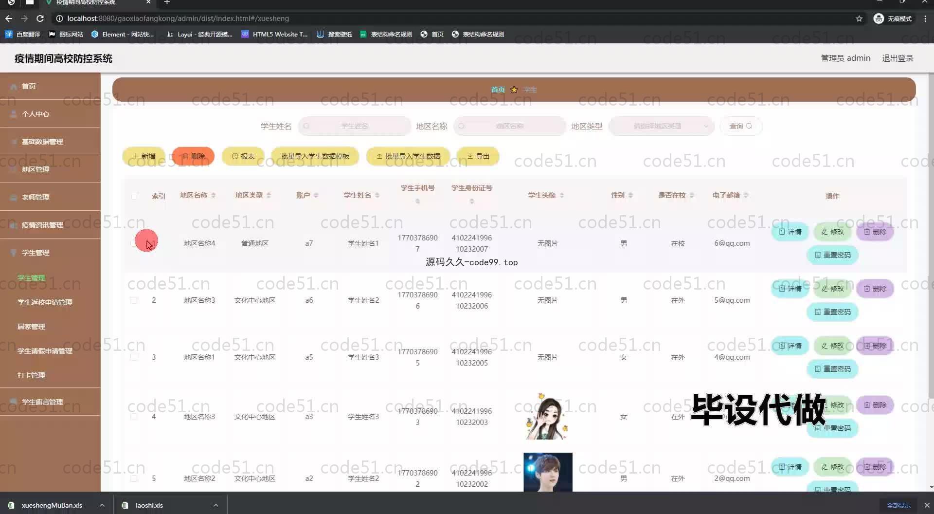 基于SpringBoot+MySQL+Vue.js的高校疫情人员管理系统(附论文)