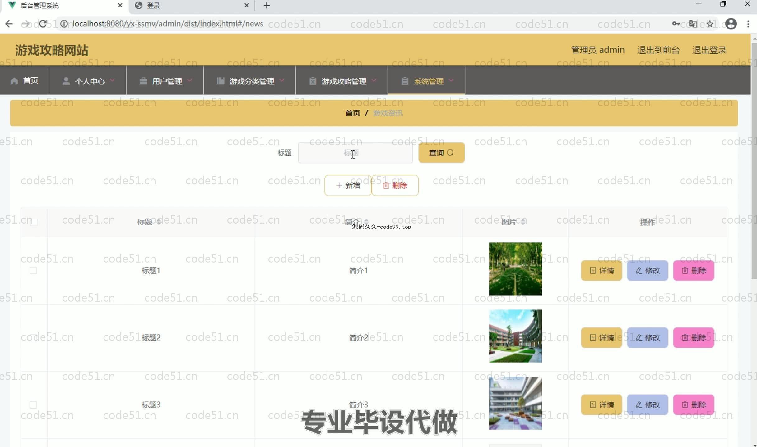 基于SpringBoot+MySQL+Vue.js的游戏攻略网站系统(附论文)