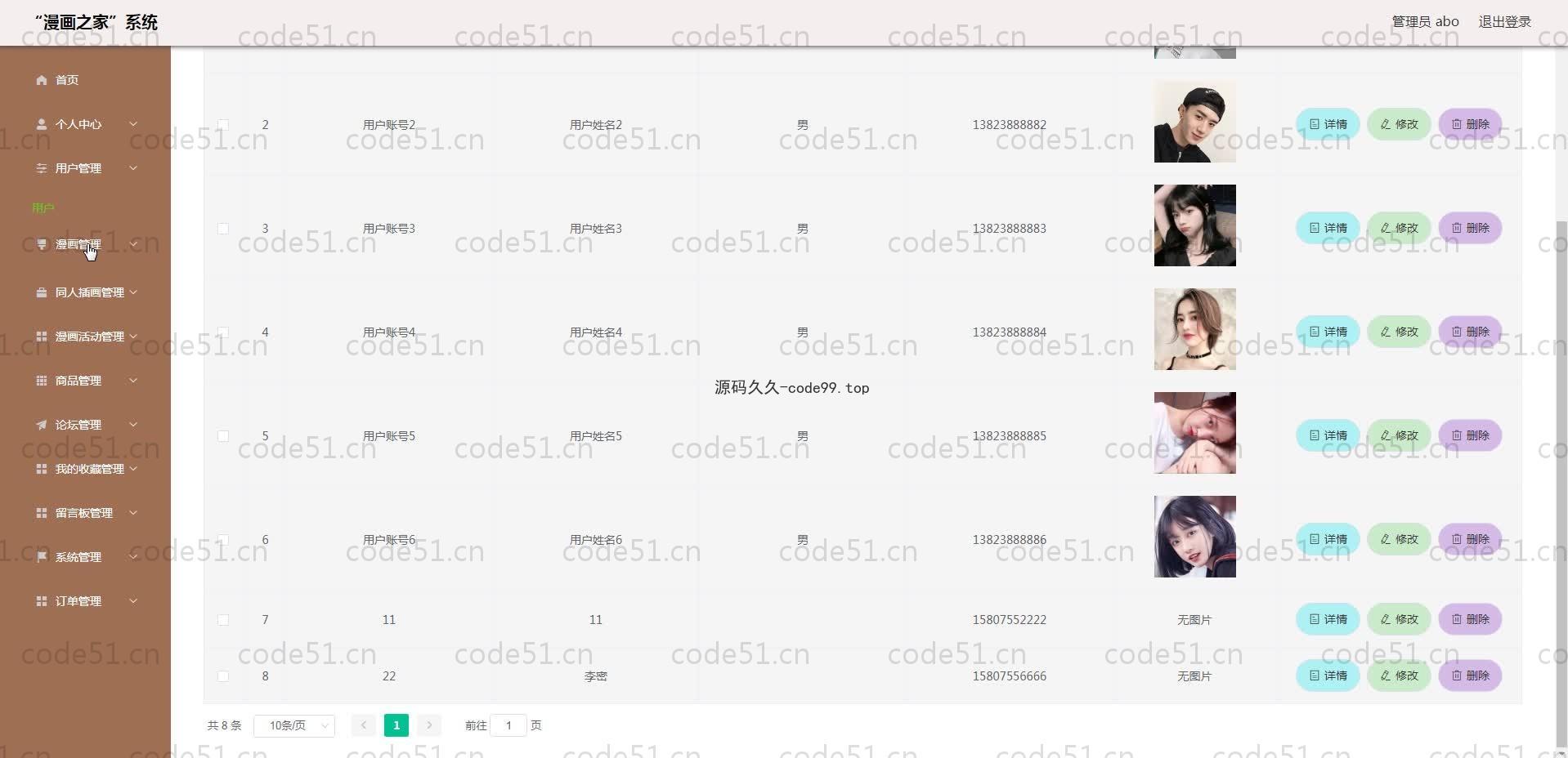 基于SpringBoot+MySQL+Vue.js的在线动漫漫画系统(附论文)