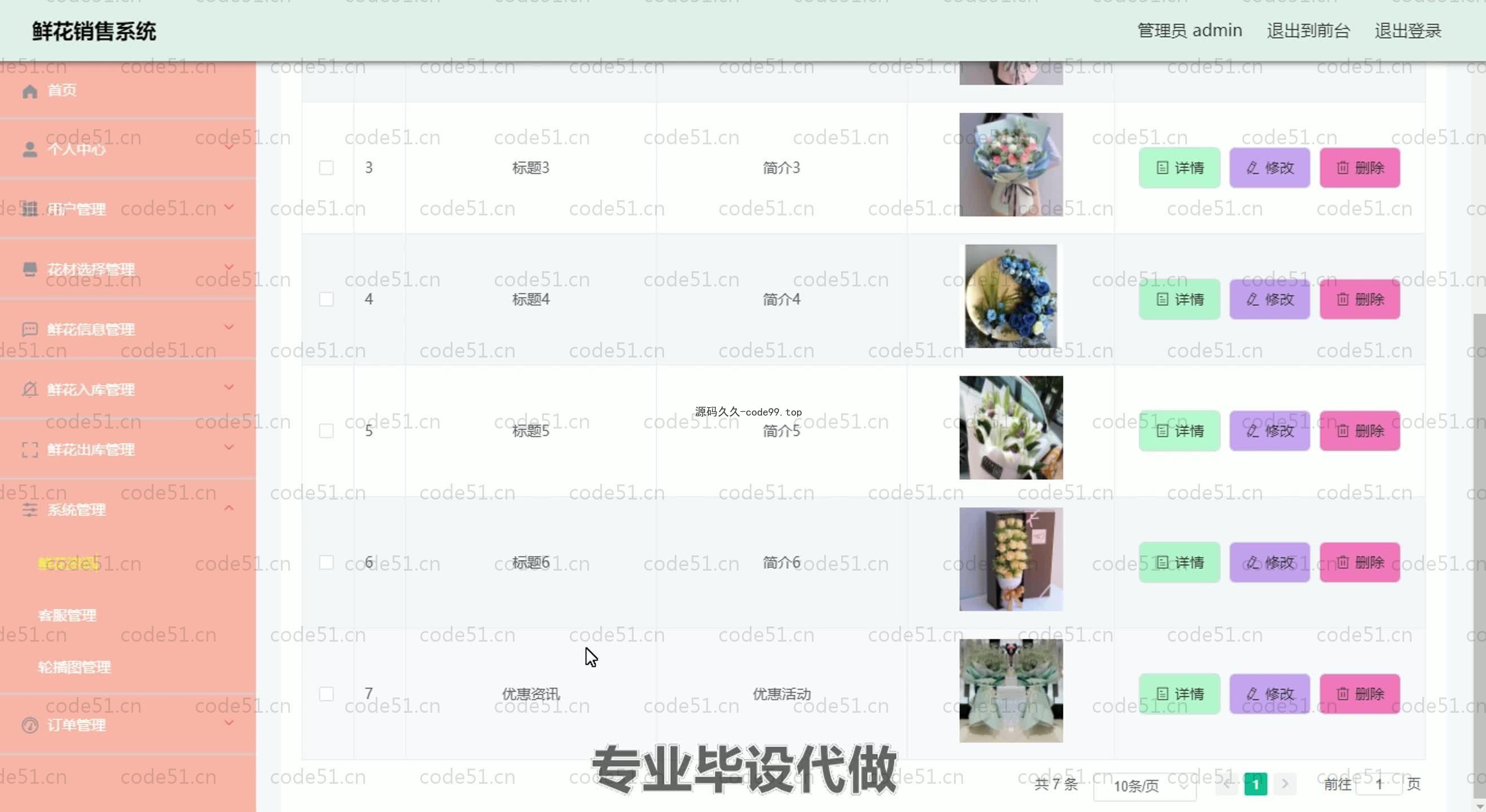 基于SpringBoot+MySQL+Vue.js的鲜花销售系统(附论文)