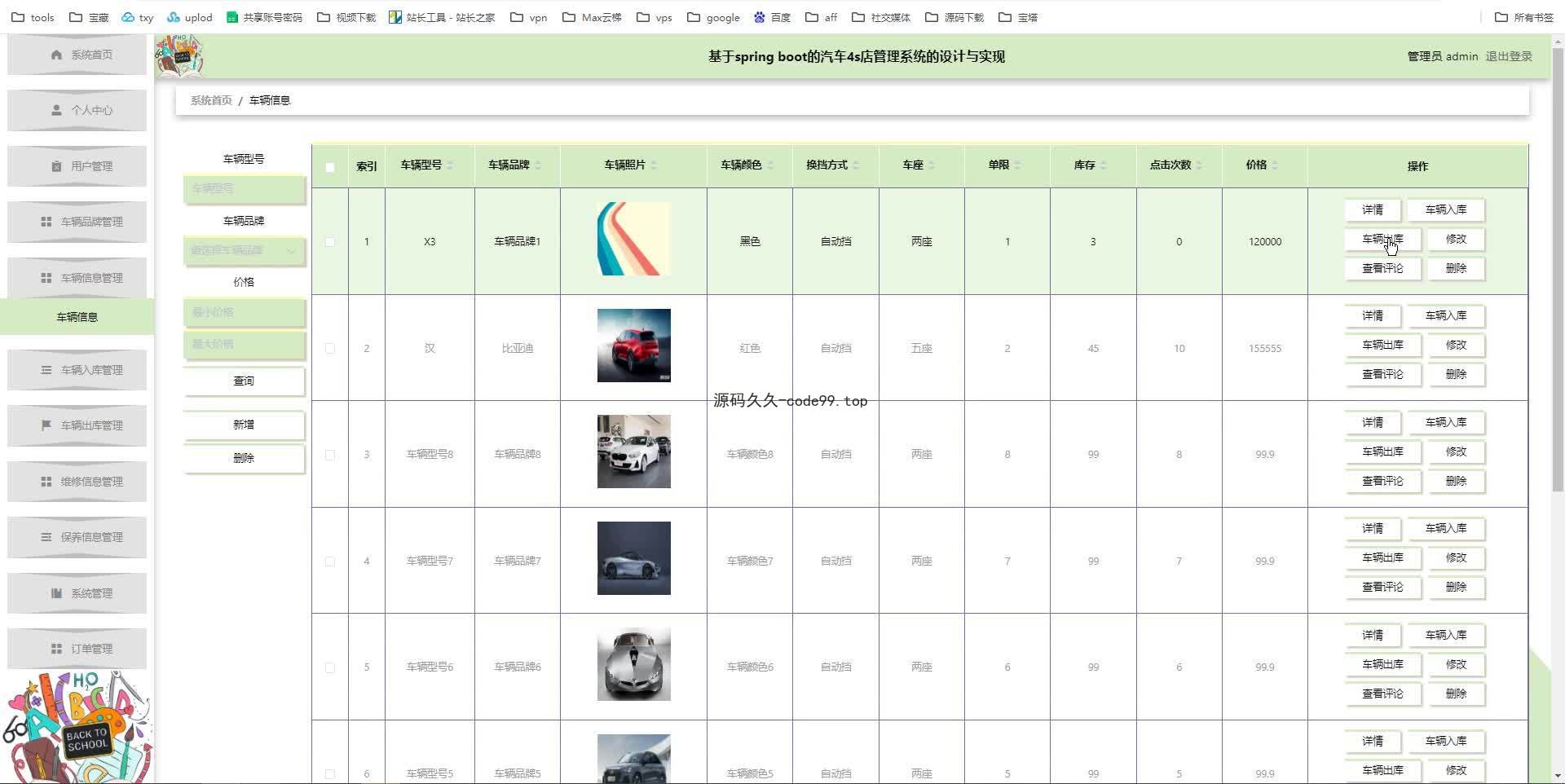 基于SpringBoot+MySQL+Vue.js的汽车4s店管理系统(附论文)
