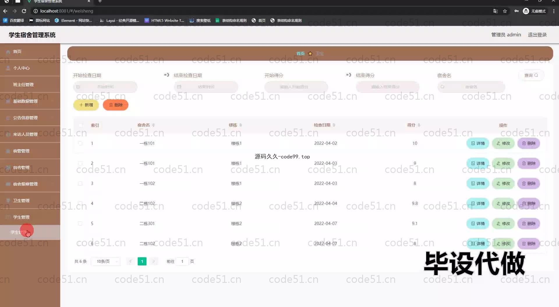 基于SpringBoot+MySQL+Vue.js的宿舍管理系统(附论文)