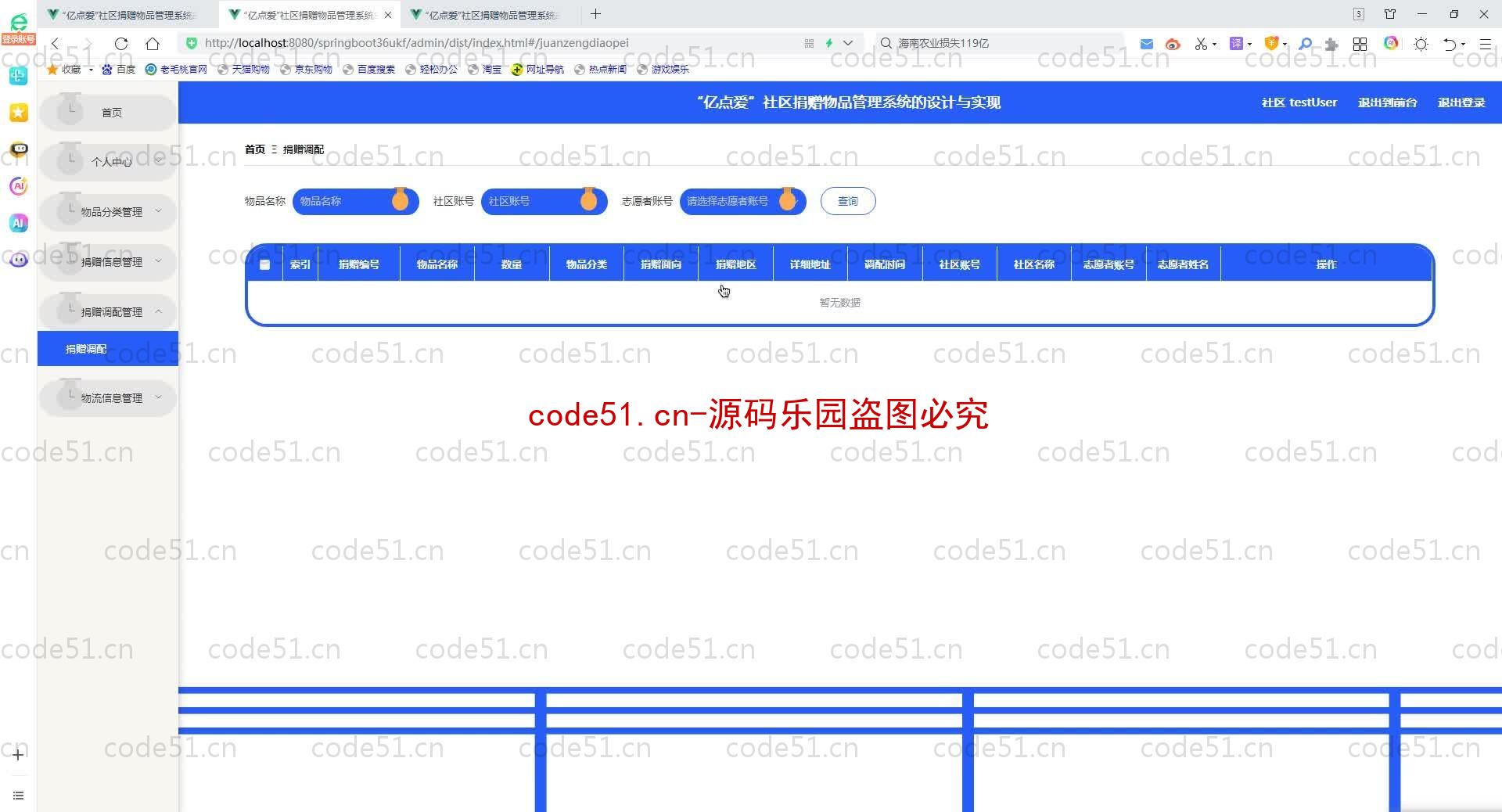 基于SpringBoot+MySQL+SSM+Vue.js的社区捐赠物品管理系统的设计与实现(附论文)