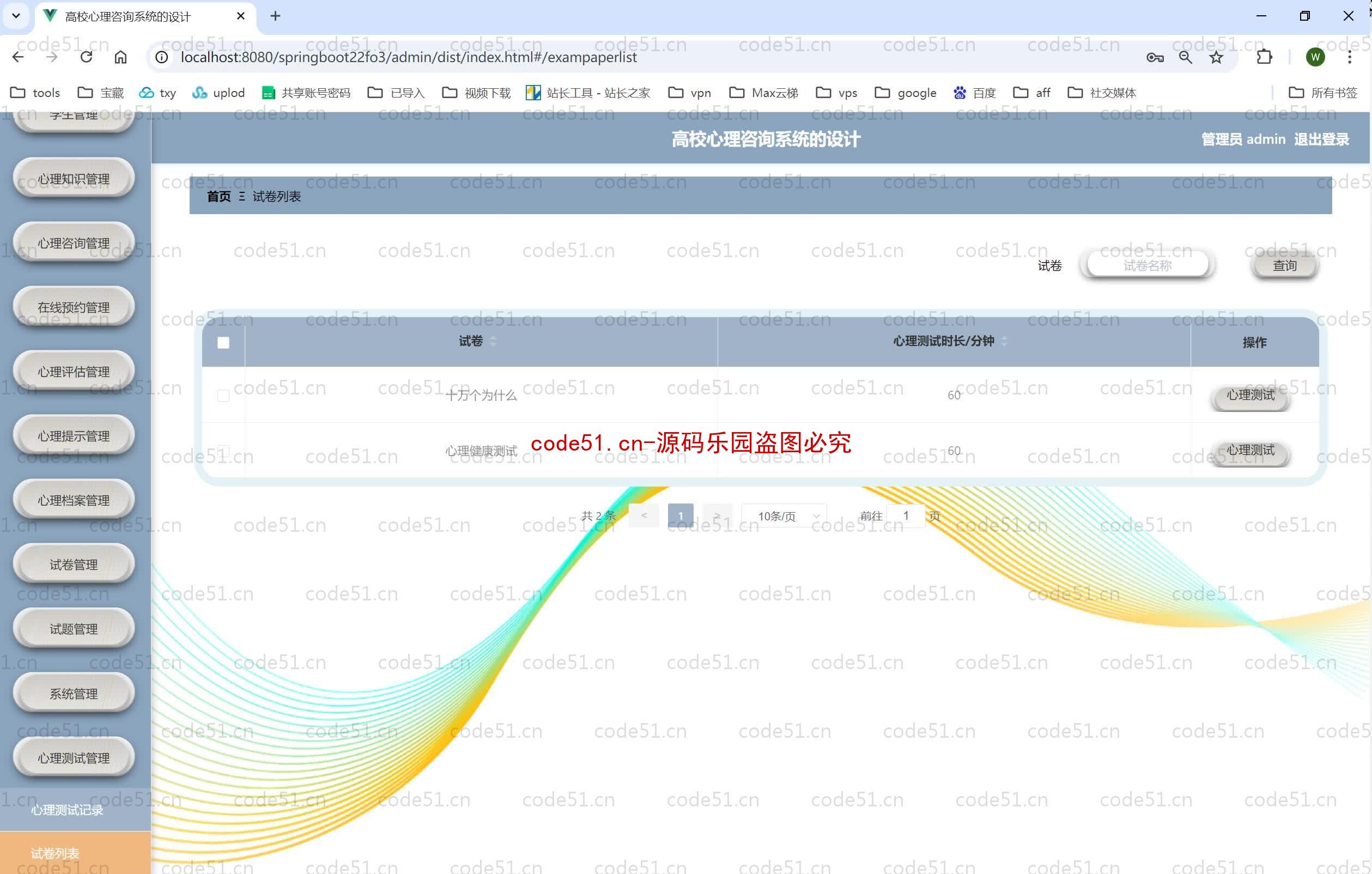 基于SpringBoot+MySQL+SSM+Vue.js的高校心理咨询小程序(附论文)