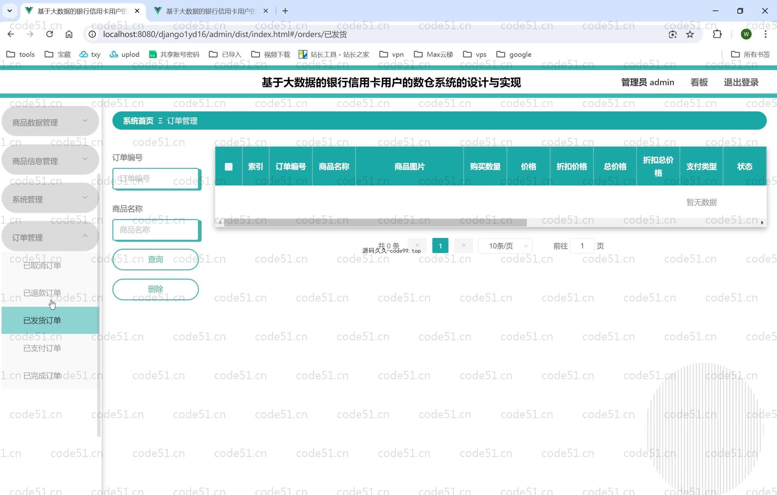 基于Python+Django+MySQL+Vue+Hadoop大数据的银行信用卡用户的数据仓库系统(附论文)
