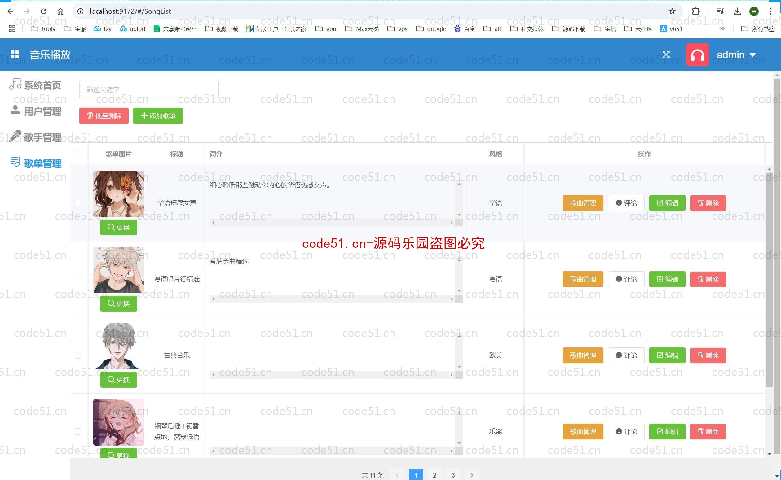 基于SpringBoot+MySQL+Vue.js+协同过滤算法的音乐播放推荐(附论文)