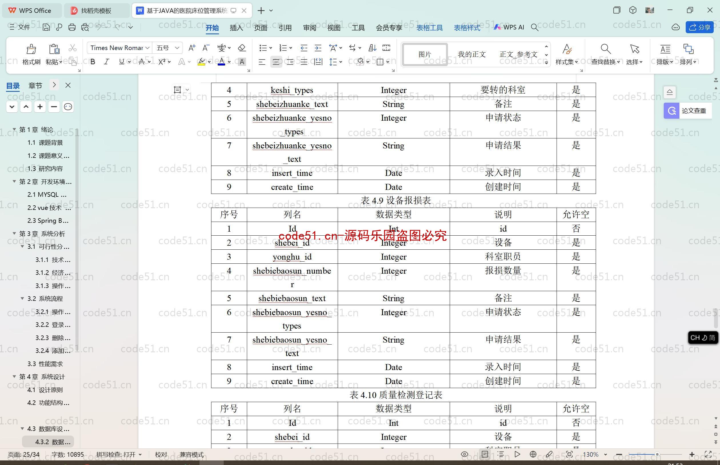 基于SpringBoot+MySQL+SSM+Vue.js的医院医疗设备管理(附论文)