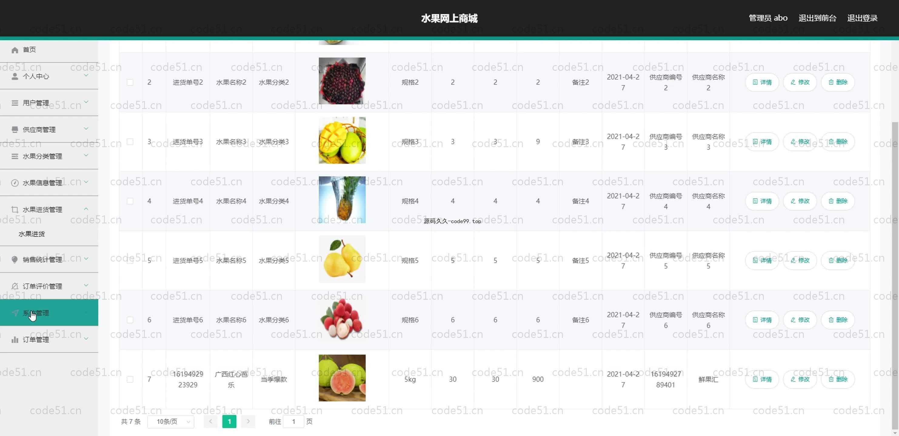 基于SpringBoot+MySQL+Vue.js的水果商城系统(附论文)