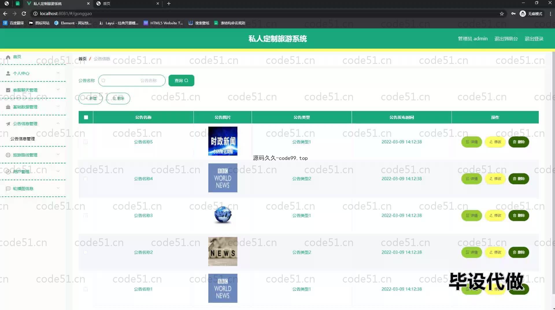 基于SpringBoot+MySQL+Vue.js的私人定制旅游系统(附论文)