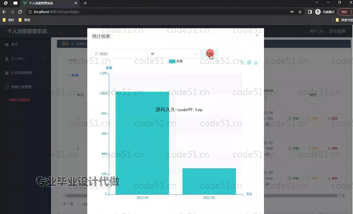 基于SpringBoot+MySQL+Vue.js的个人消费管理系统(附论文)