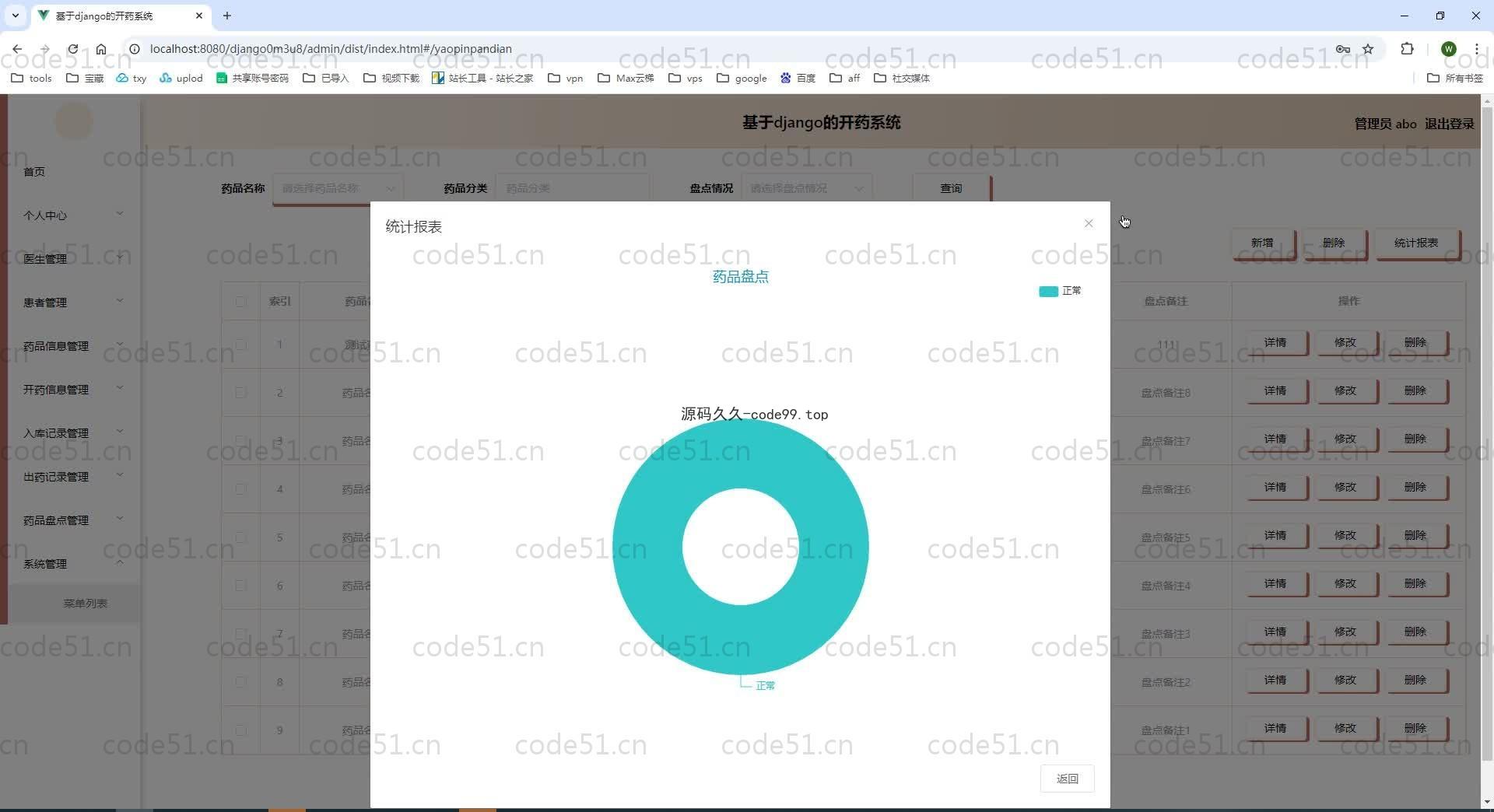 基于Python+Django+MySQL+Vue前后端分离的开药系统(附论文)