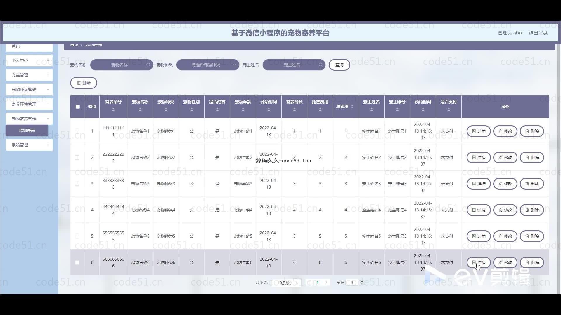 基于微信小程序+SSM+MySQL的宠物寄养小程序(附论文)