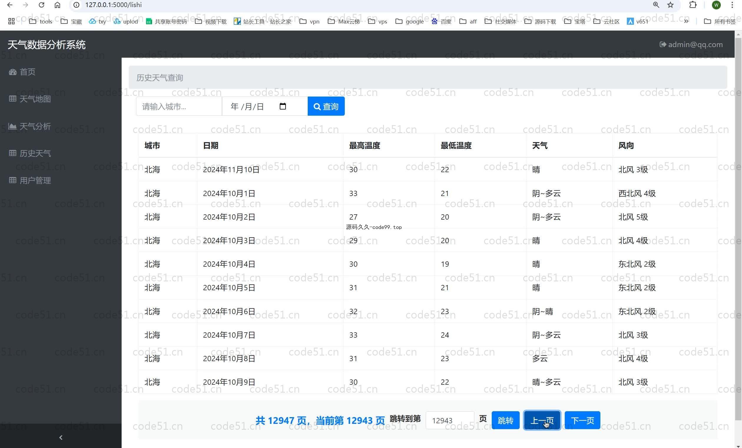 基于Python+Flask+MySQL的天气预报可视化分析系统(附论文)