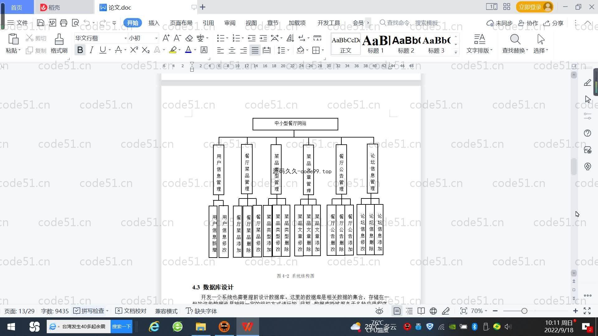 基于SpringBoot+MySQL+Vue.js的中小型餐厅系统(附论文)