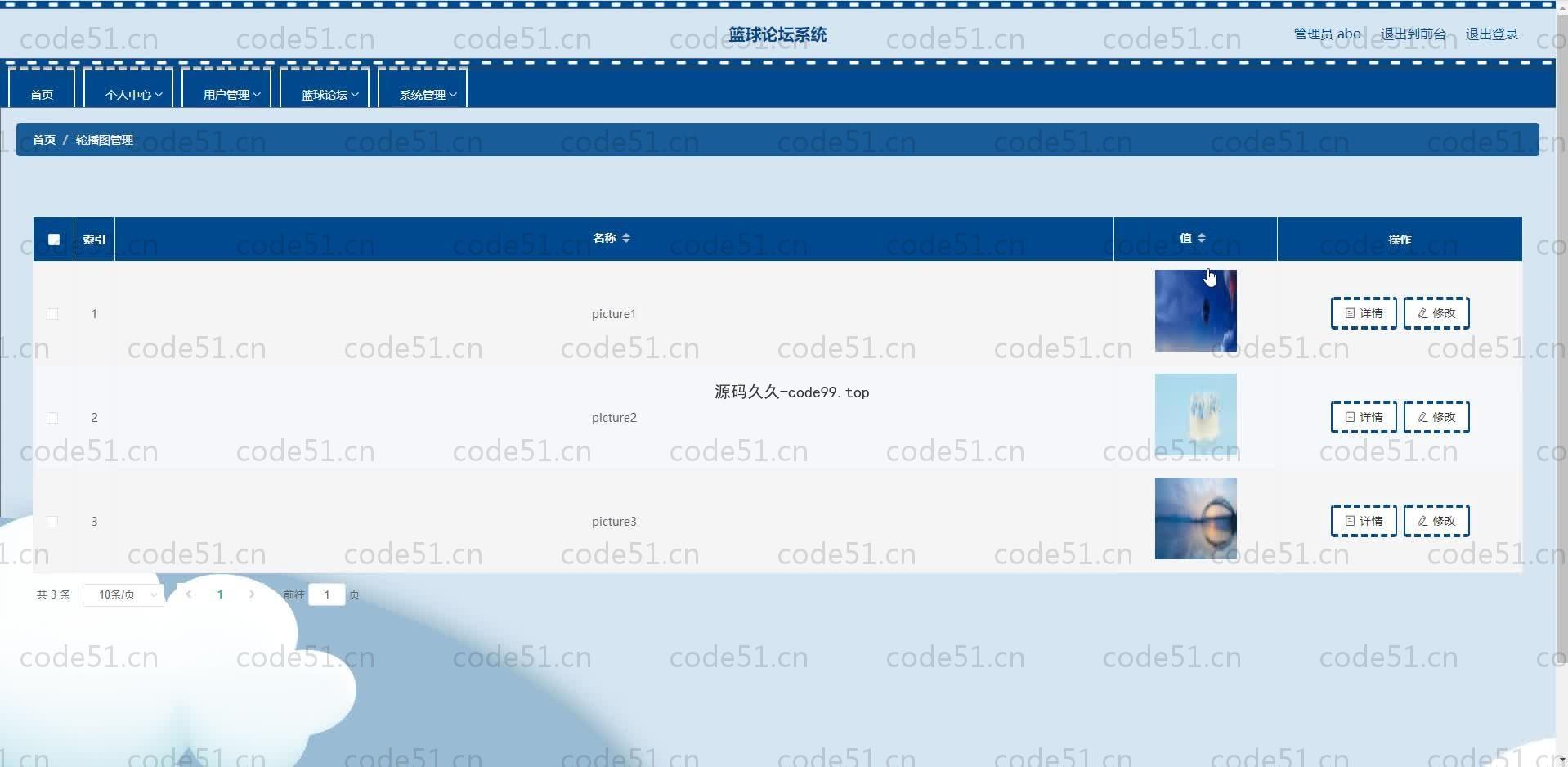 基于SpringBoot+MySQL+Vue.js的篮球论坛系统(附论文)