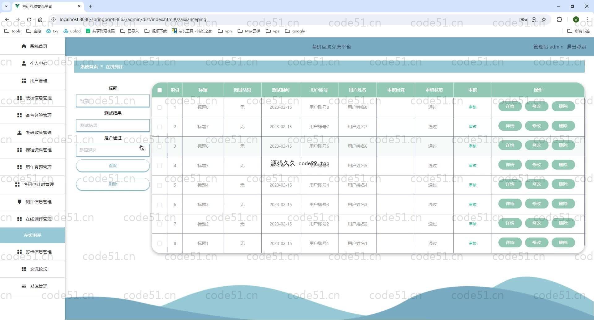 基于SpringBoot+MySQL+Vue.js的考研互助交流系统