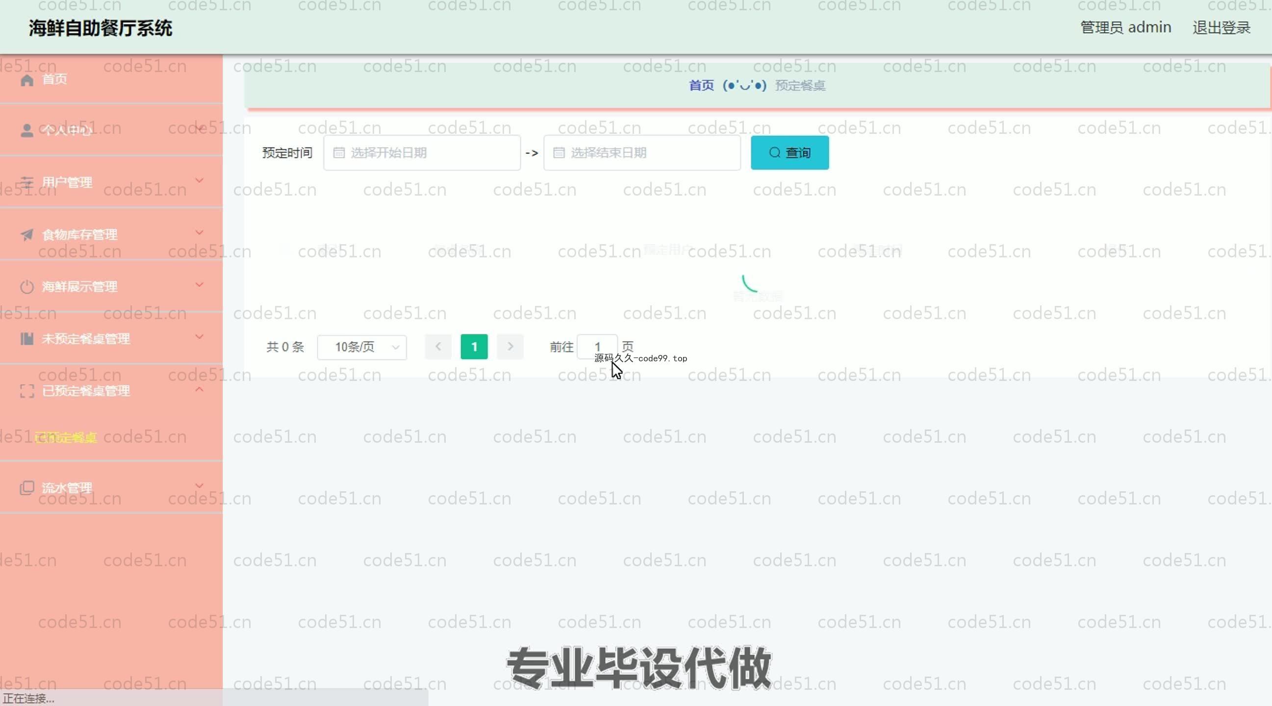基于SpringBoot+MySQL+Vue.js的海鲜自助餐厅管理系统(附论文)