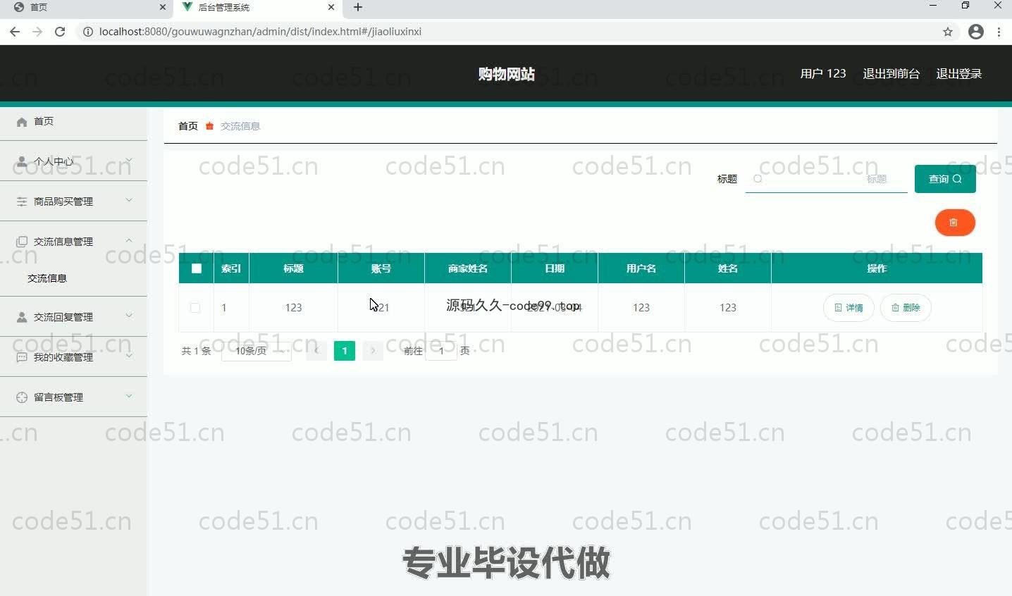 基于SpringBoot+MySQL+Vue.js的购物网站系统(附论文)