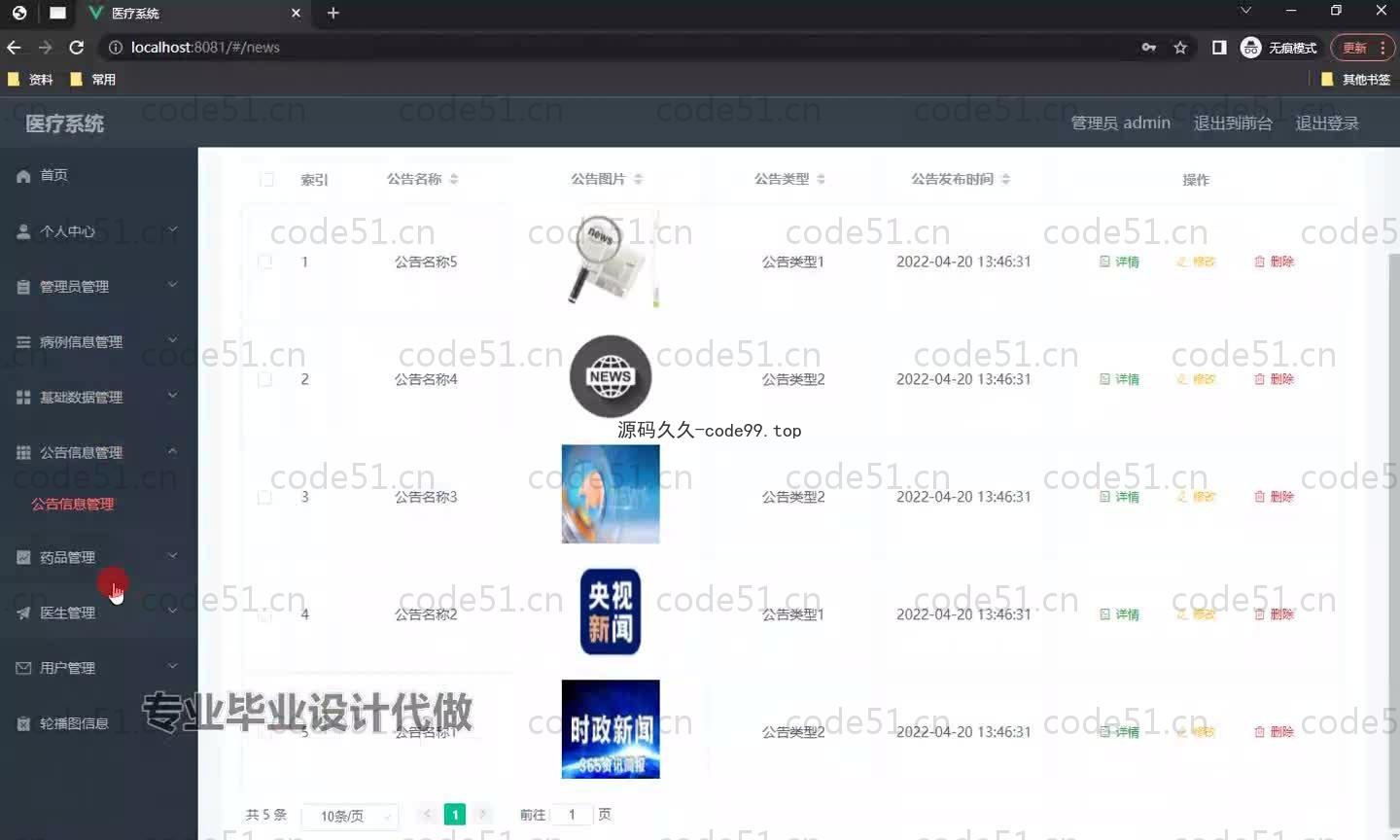 基于SpringBoot+MySQL+Vue.js的医疗系统(附论文)
